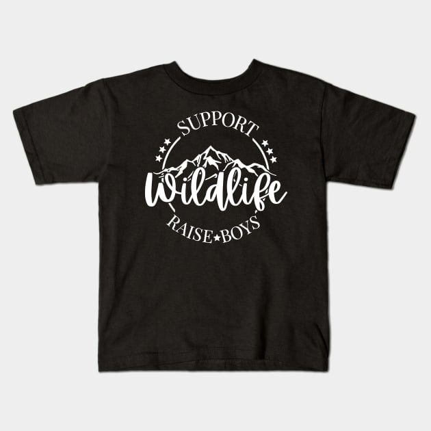 Support Wildlife Raise Boys Kids T-Shirt by uncommontee